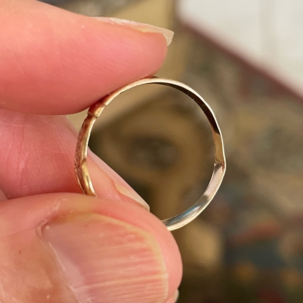 Antique 9k Buckle Ring - Picture 6 of 12